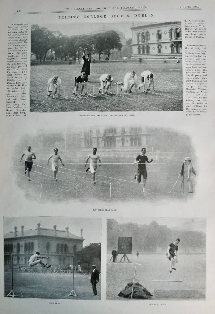 Trinity College Sports, Dublin.  1899.