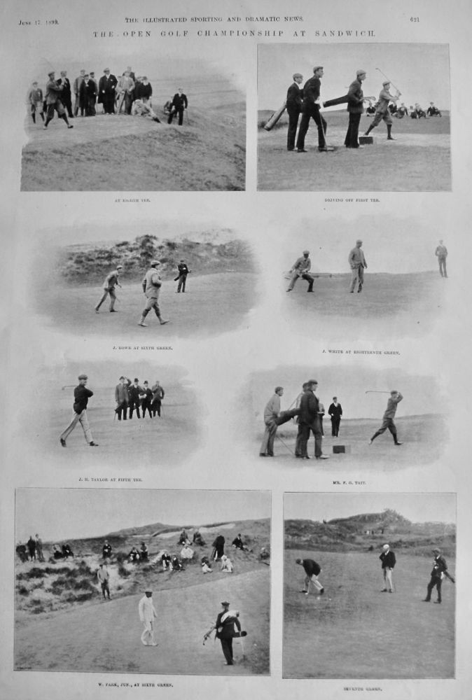 The Open Golf Championship at Sandwich.  1899.
