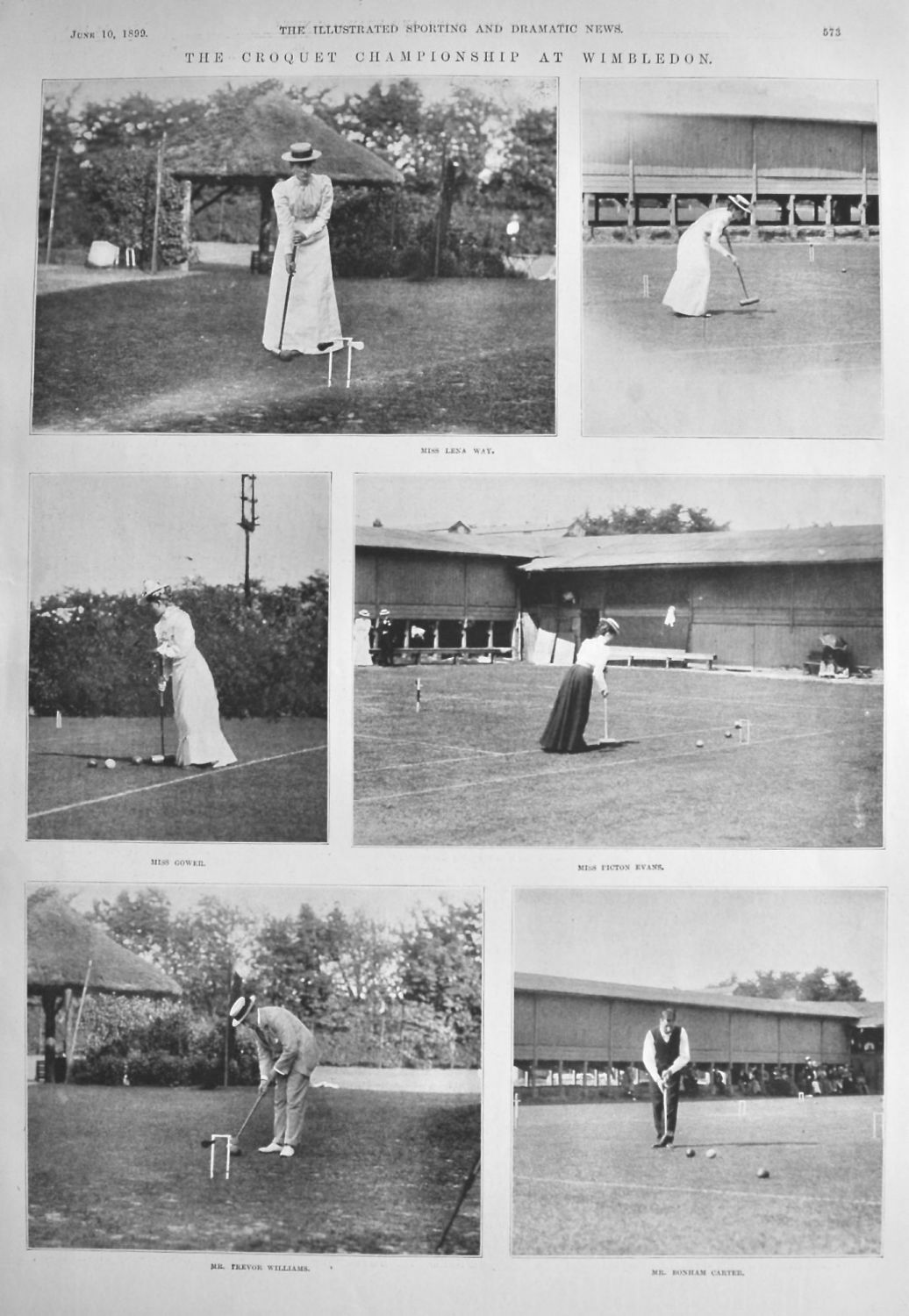 The Croquet Championship at Wimbledon.  1899.
