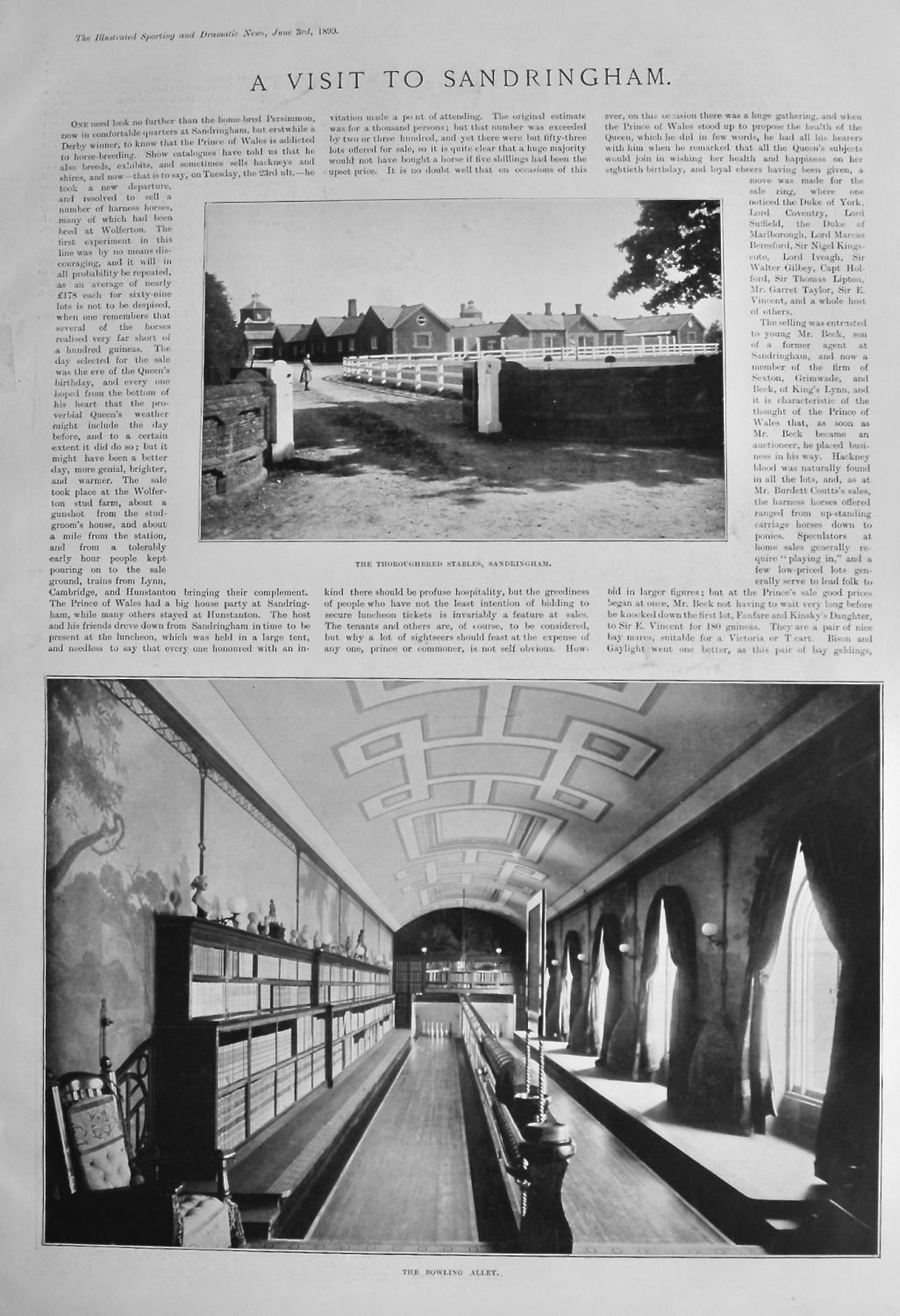 A Visit to Sandringham.  1899.