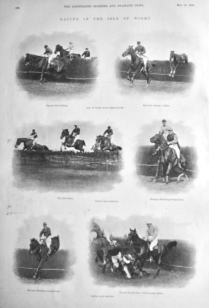 Racing in the Isle of Wight.  1899.  (Horseracing).