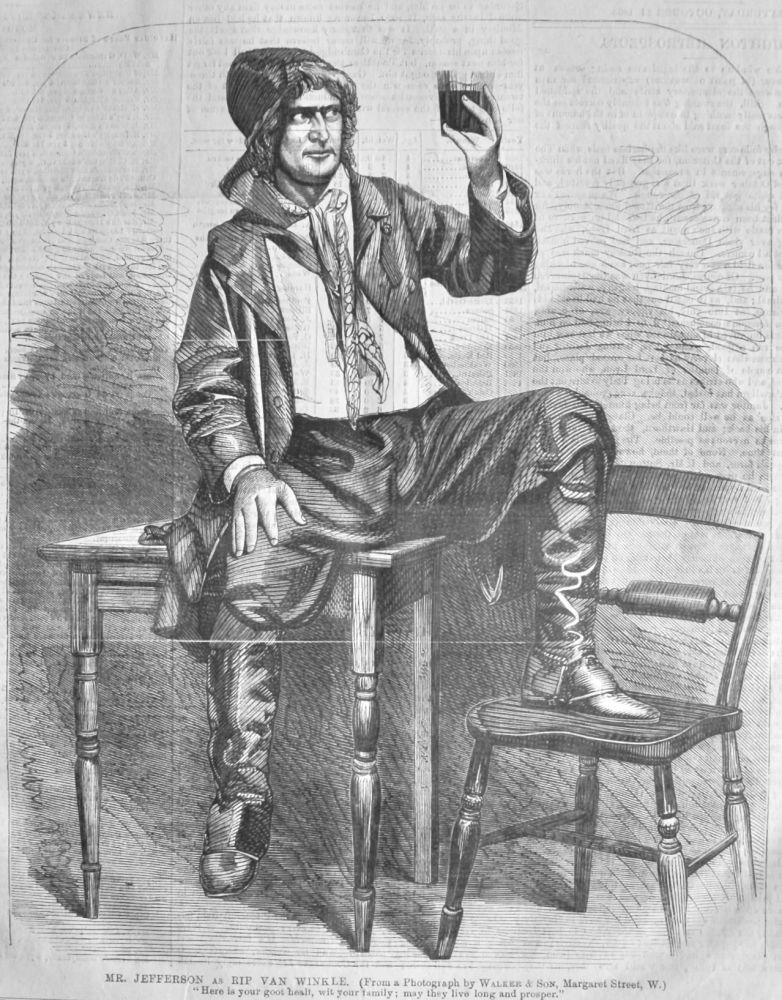 Mr. Jefferson as Rip Van Winkle.  (From a Photograph by Walker & Son, Margaret Street, W.)  1865.