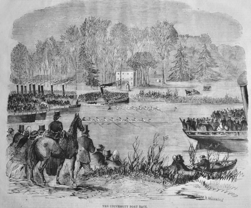 The University Boat Race.  1866.