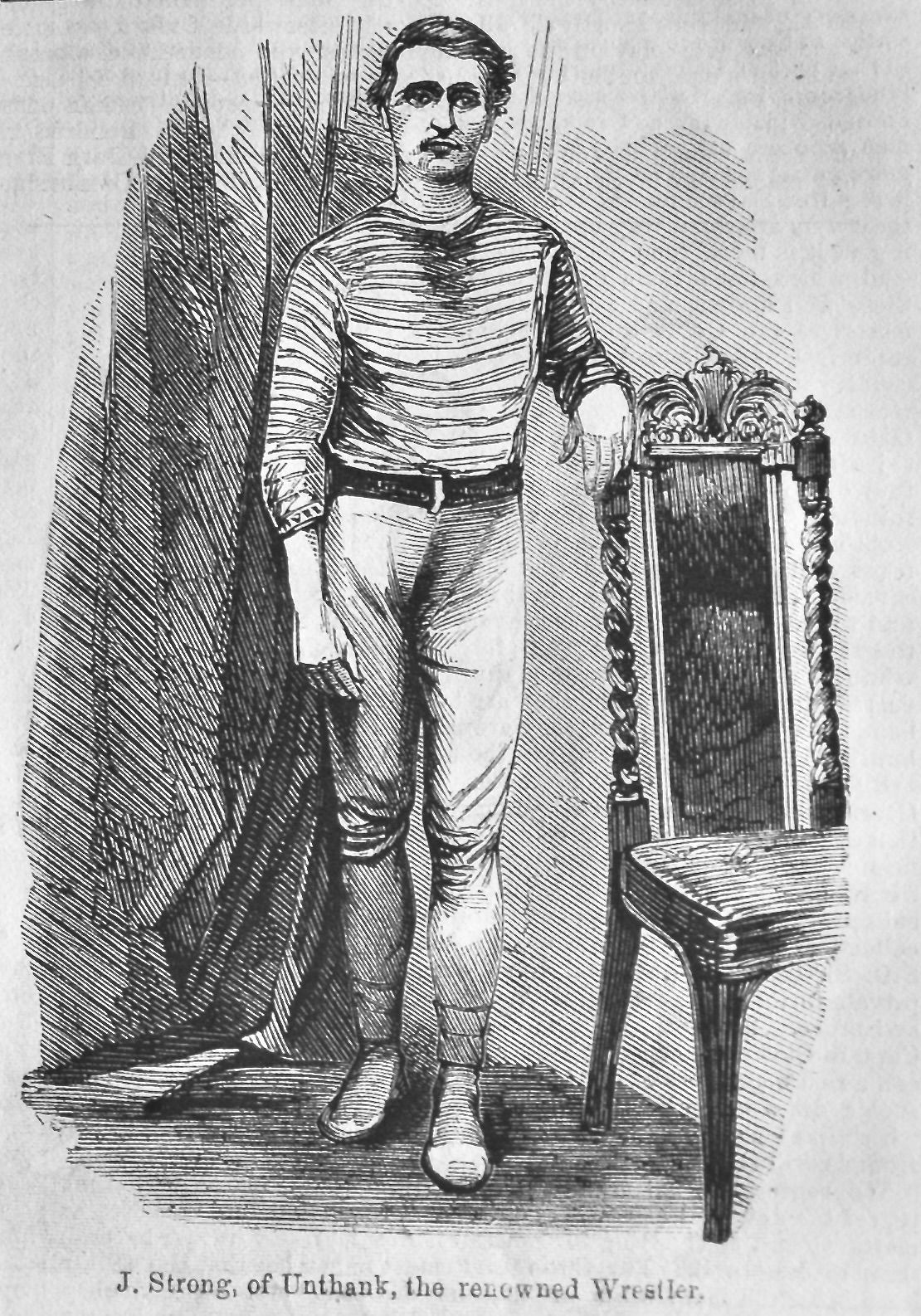 J. Strong, of Unthank, the renowned Wrestler.  1866.