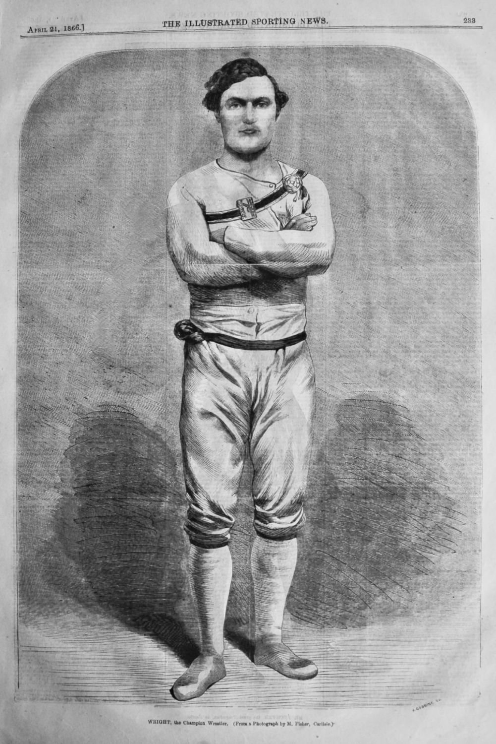 Wright, the Champion Wrestler.  1866.