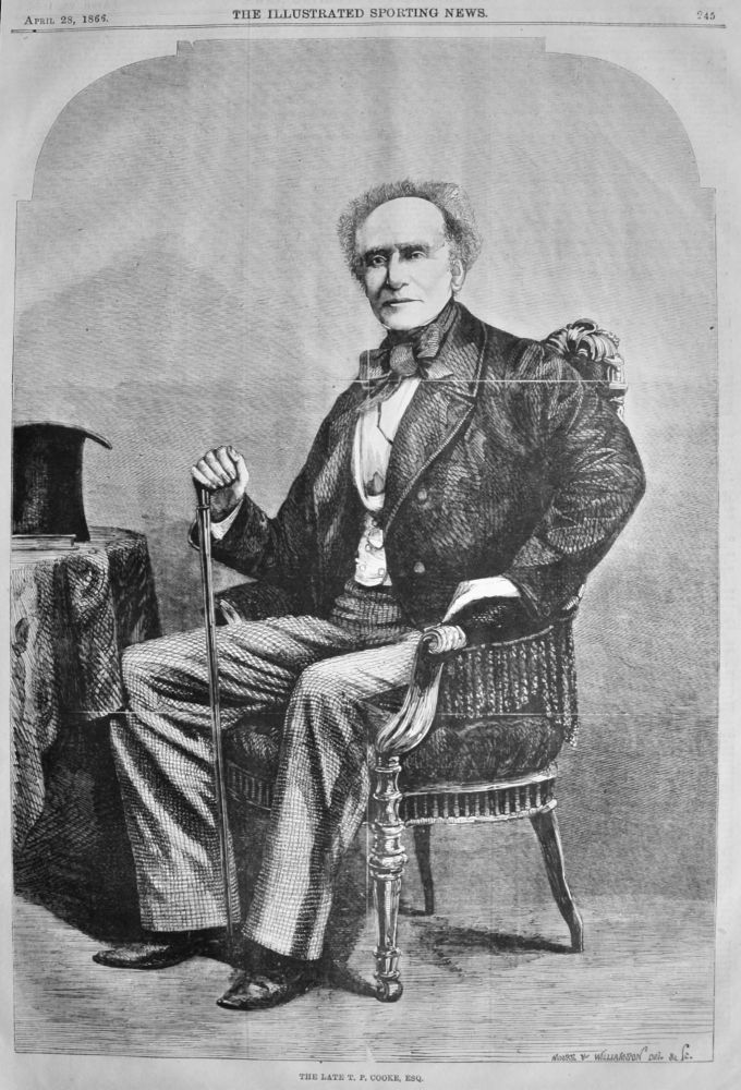The Late Thomas Potter Cooke, Esq.  1866.