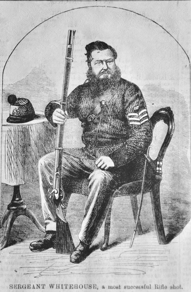 Sergeant Whitehouse, a most successful Rifle Shot.  1866.