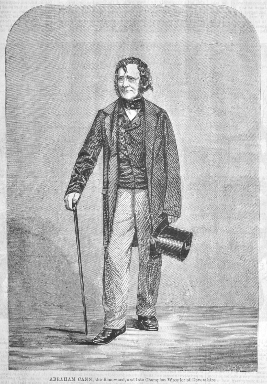 Abraham Cann, the Renowned, and late Champion Wrestler of Devonshire.  1866