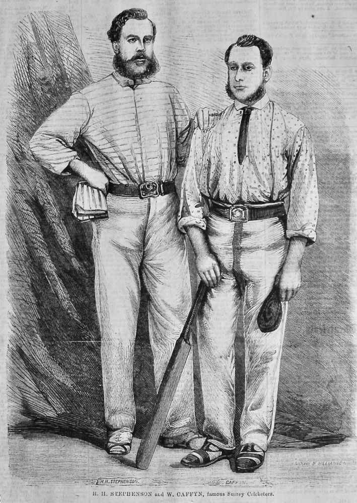 H. H. Stephenson and W. Caffyn, famous Surrey Cricketers.  1866