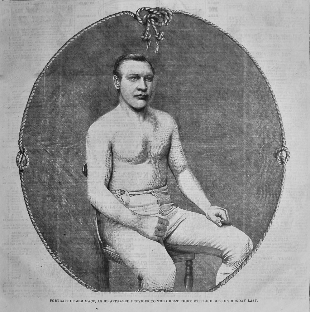 Portrait of Jem Mace, as he appeared previous to the Great Fight with Joe G