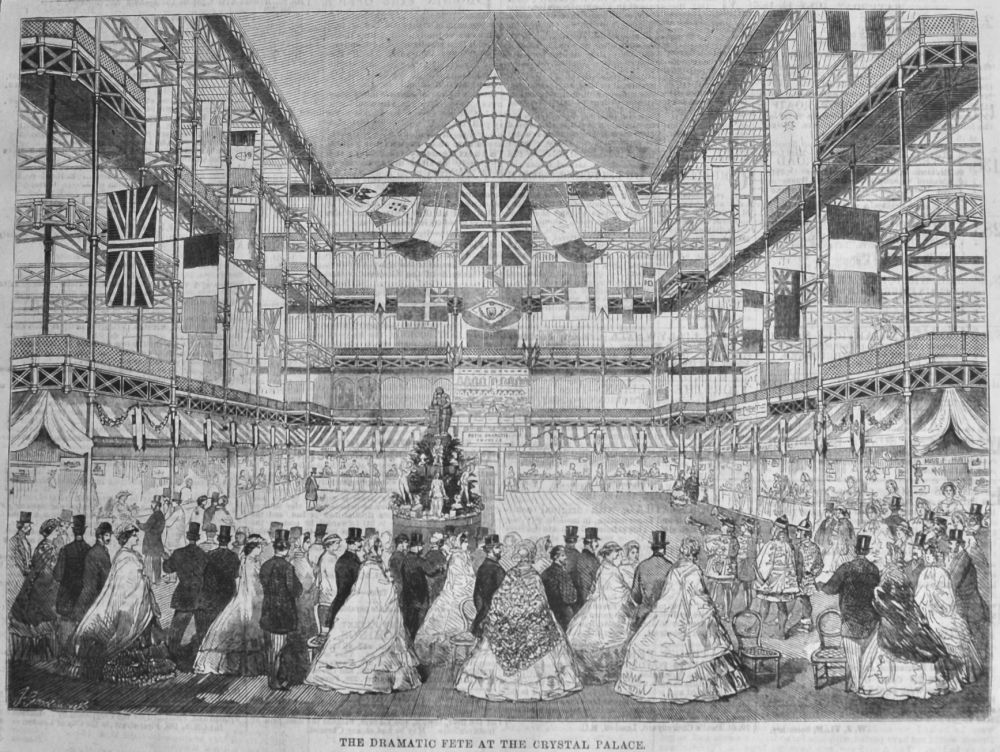 The Dramatic Fete at the Crystal Palace.  1866.