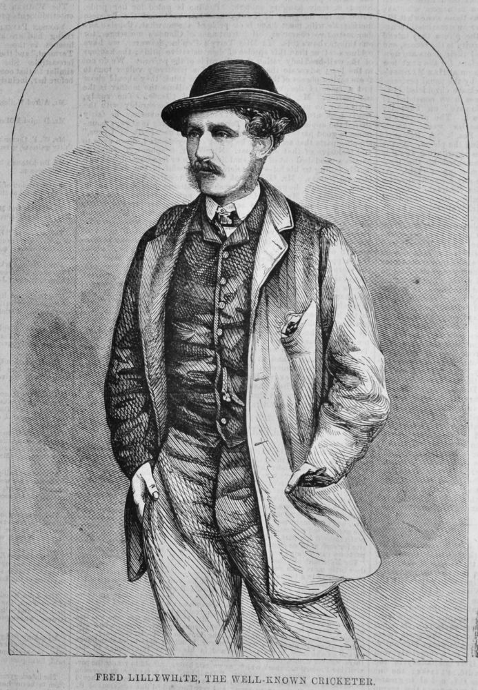 Fred Lillywhite, the Well-known Cricketer.  1866.