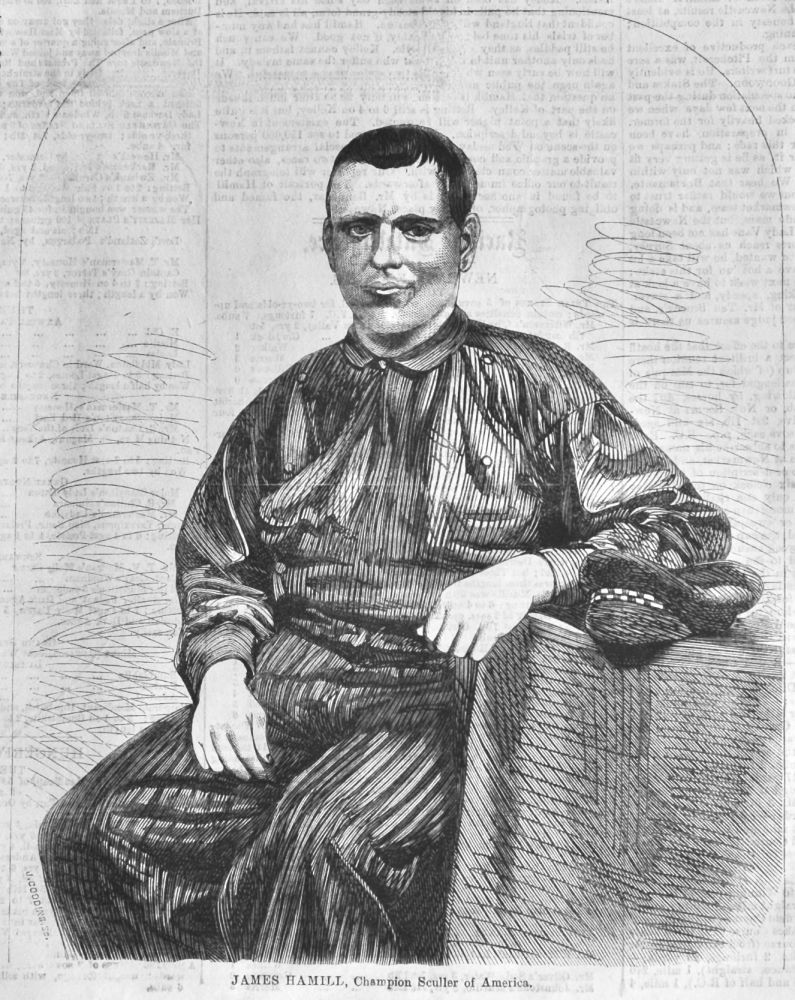 James Hamill. Champion Sculler of America. 1866.