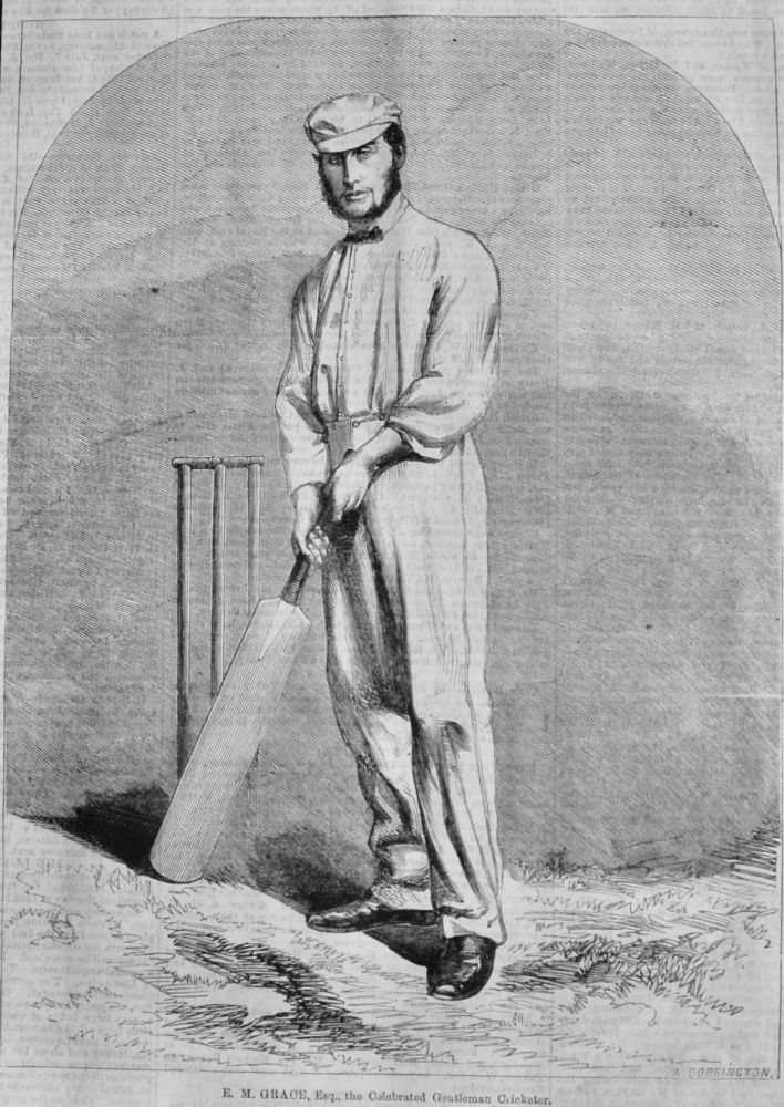 E. M. Grace, Esq., the Celebrated Gentlemen Cricketer. 1866.