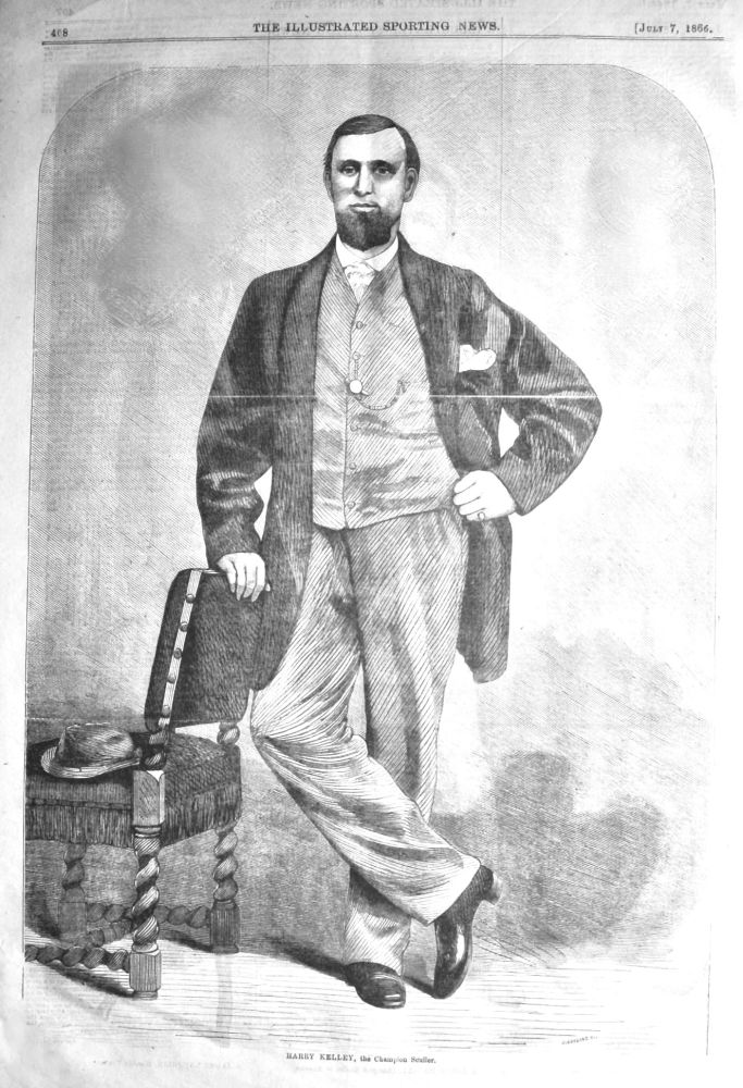 Barry Kelley, the Champion Sculler.  1866.