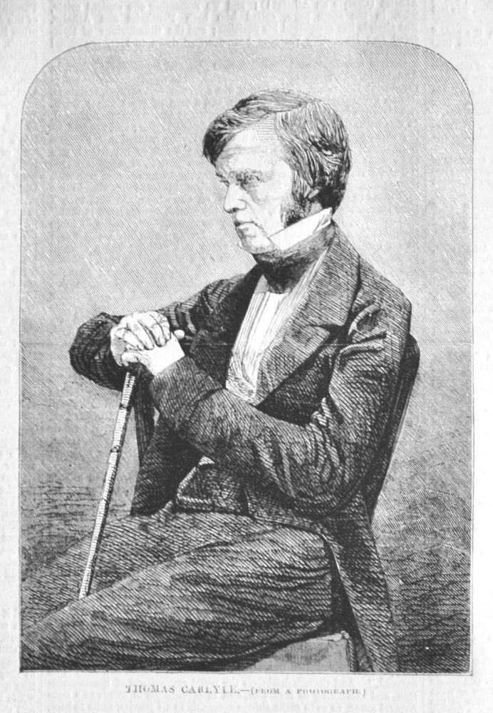 Thomas Carlyle. (Scottish Essayist).  1858.