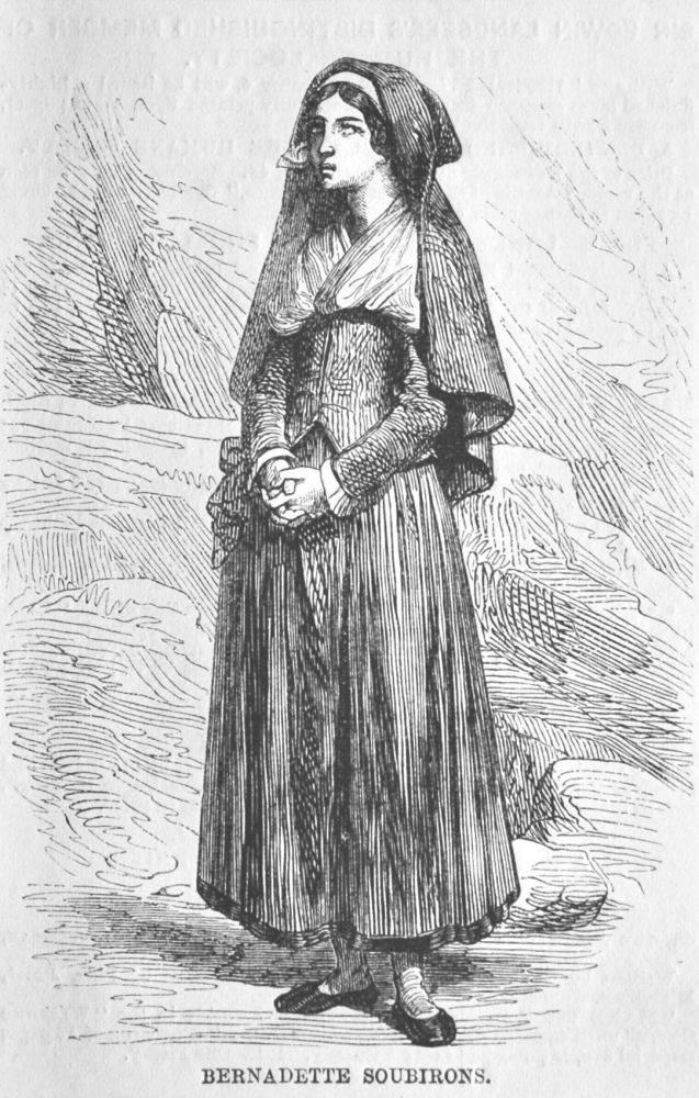 Bernadette Soubirons.  1858.