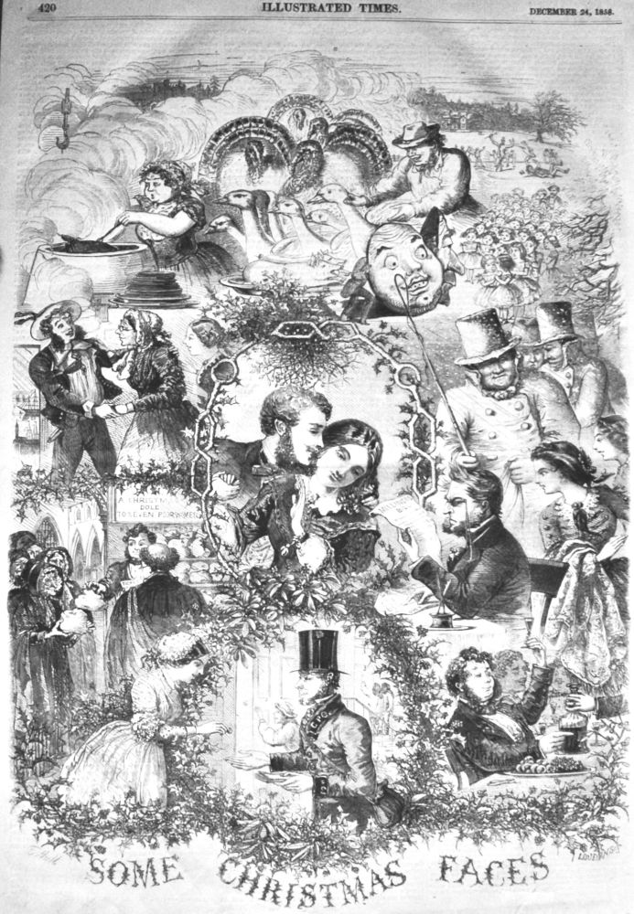 Some Christmas Faces.  1858.