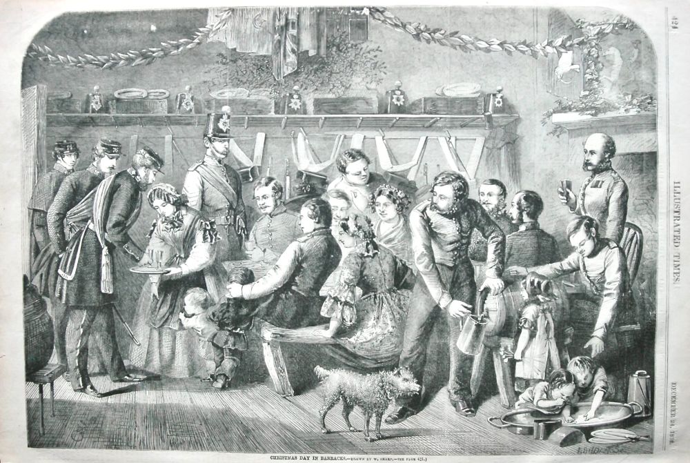 Christmas Day in Barracks.  1858.