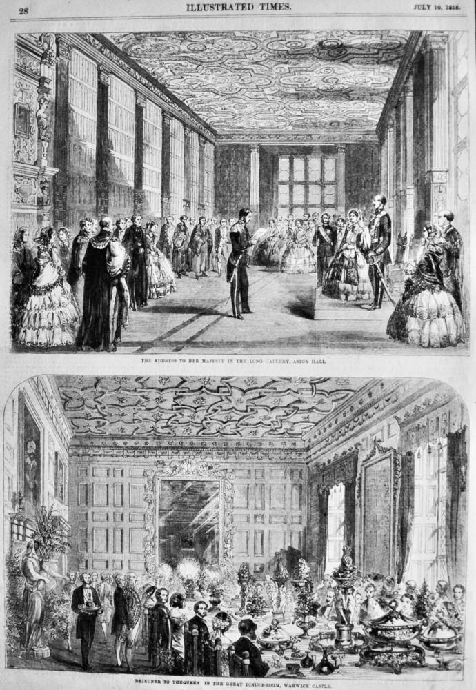 The Address to Her Majesty in the Long Gallery, Aston Hall.  1858.