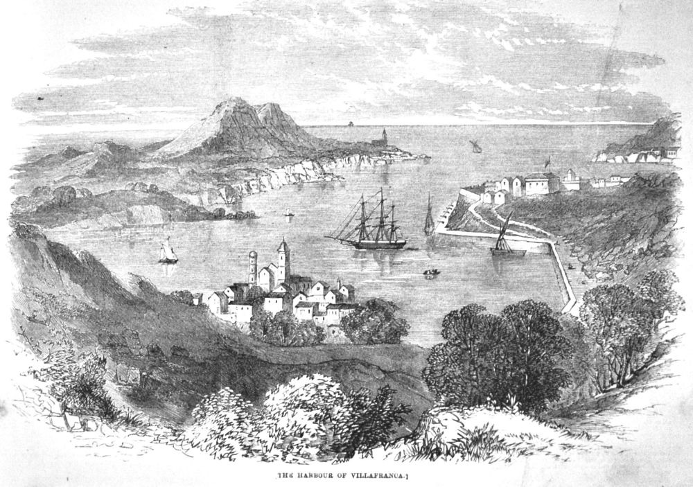 The Harbour of Villafranca.  (Spain) 1858.