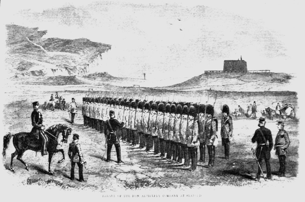 Parade of the Hon. Artillery Company at Seaford.  1858.