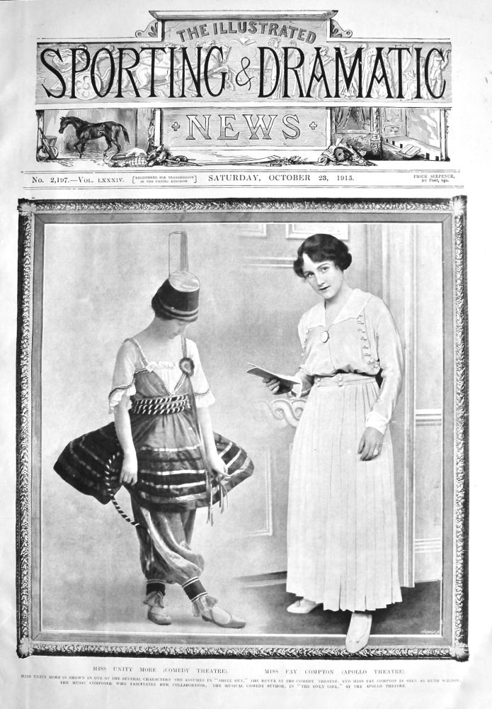 Miss Unity More (Comedy Theatre    &    Miss Fay Compton (Apollo Theatre).  1915.