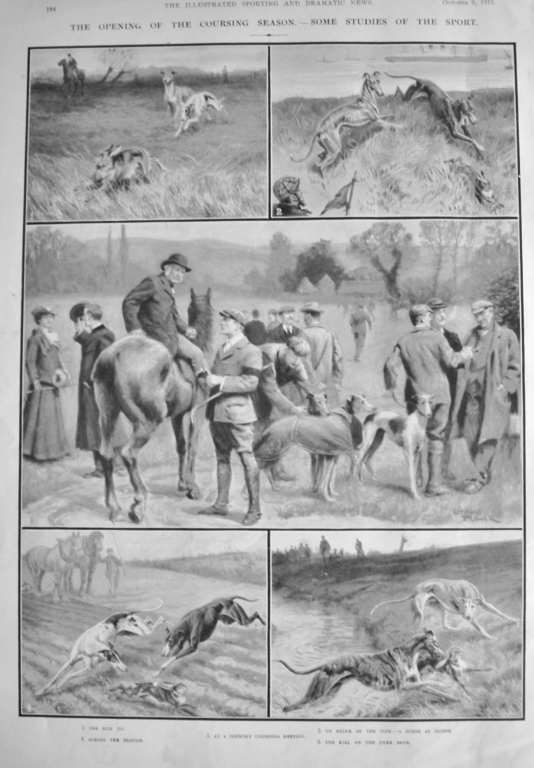 The Opening of the Coursing Season.- Some Studies of the Sport. 1915.