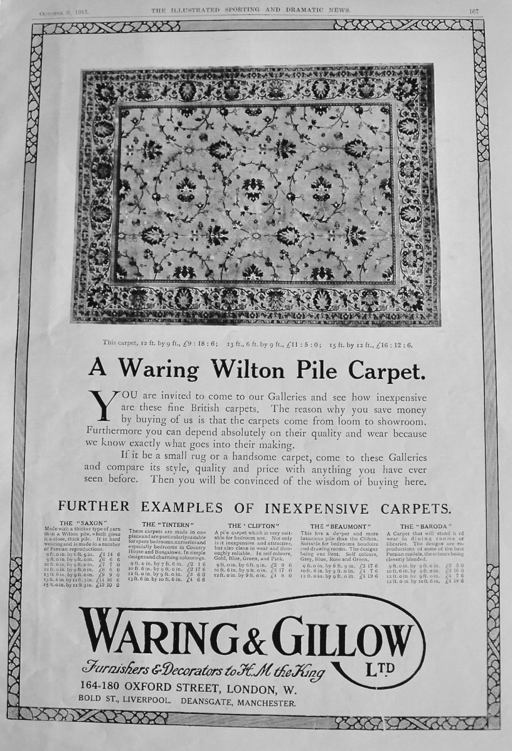 Waring & Gillow Ltd.  1915.