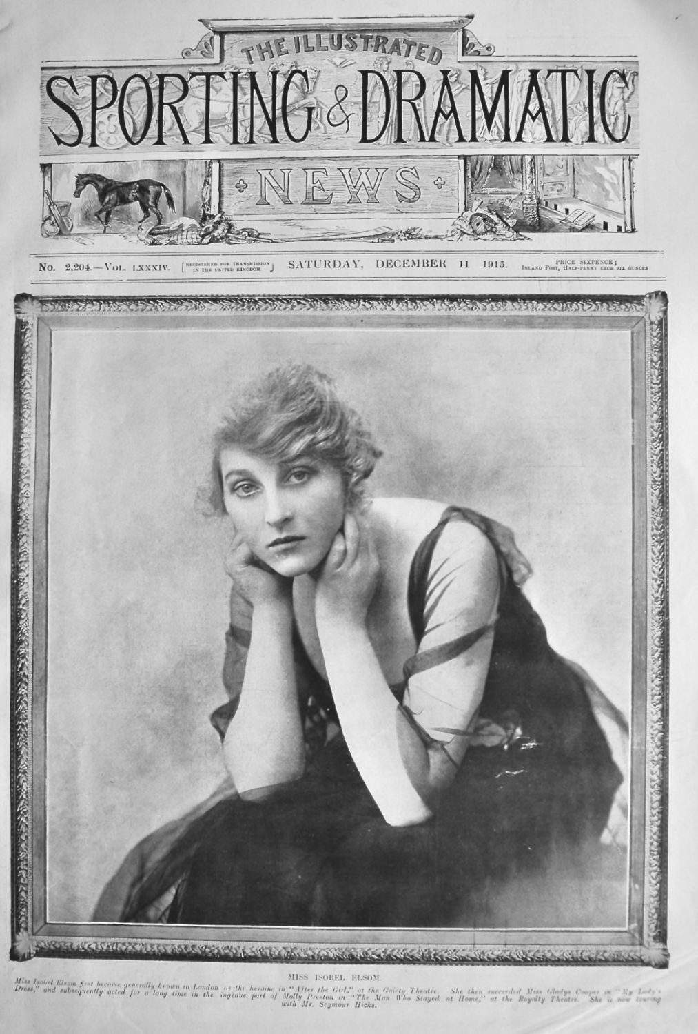 Miss Isobel Elsom.  1915.