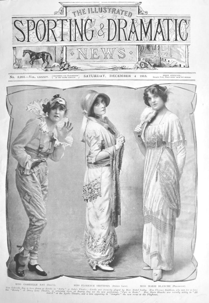 Actresses from the Stage, December 1915.