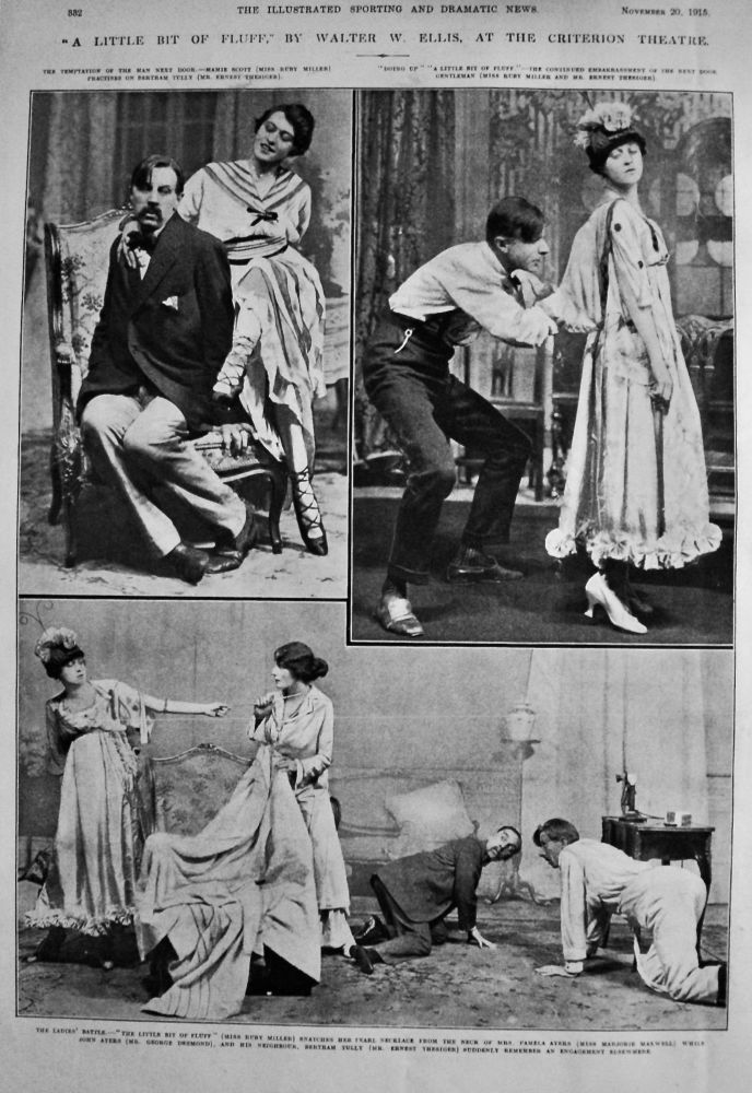 "A Little Bit of Fluff," by Walter E. Ellis, at the Criterion Theatre. 1915.