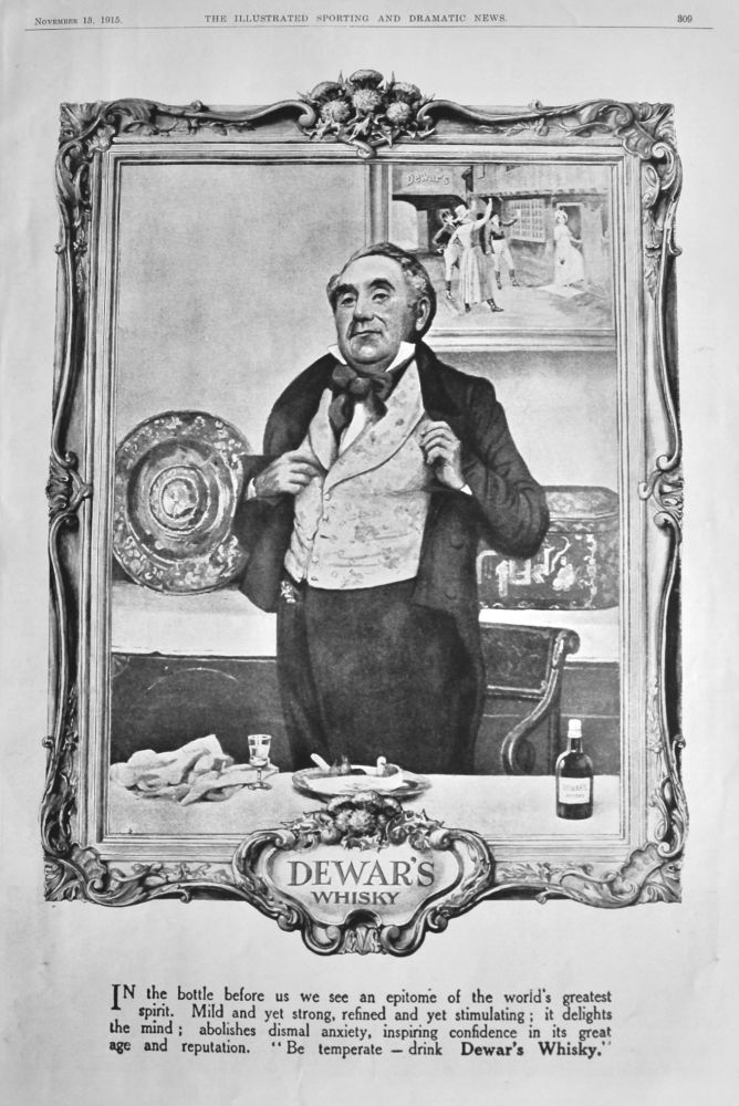 Dewar's Whisky.  November  1915.