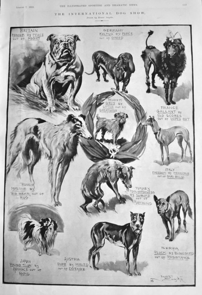 The international Dog Show.  1915.