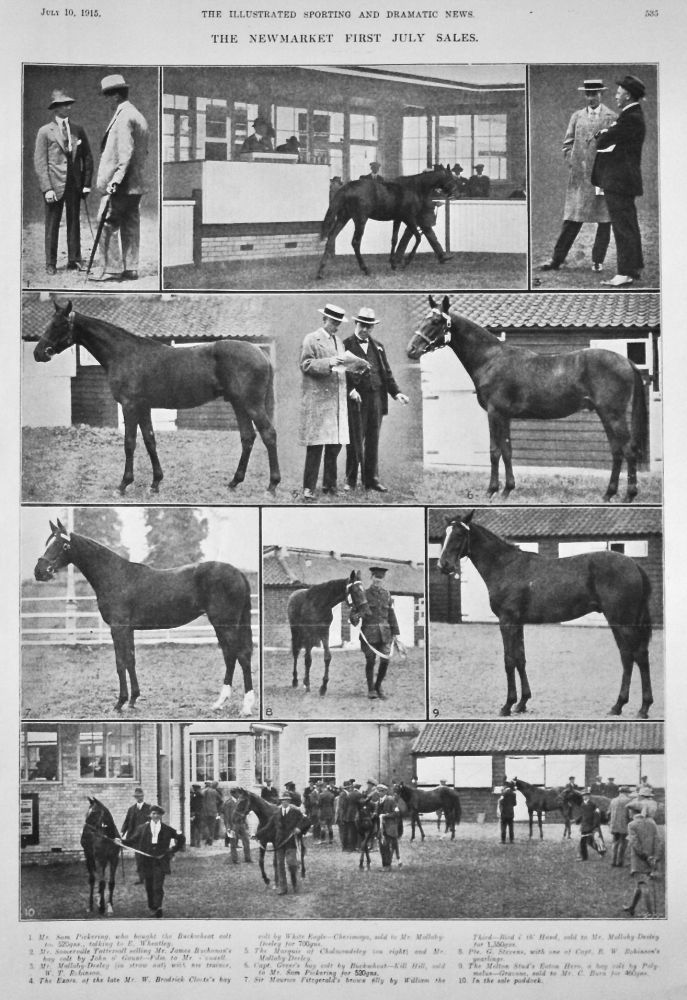 The Newmarket First July Sales.  1915.