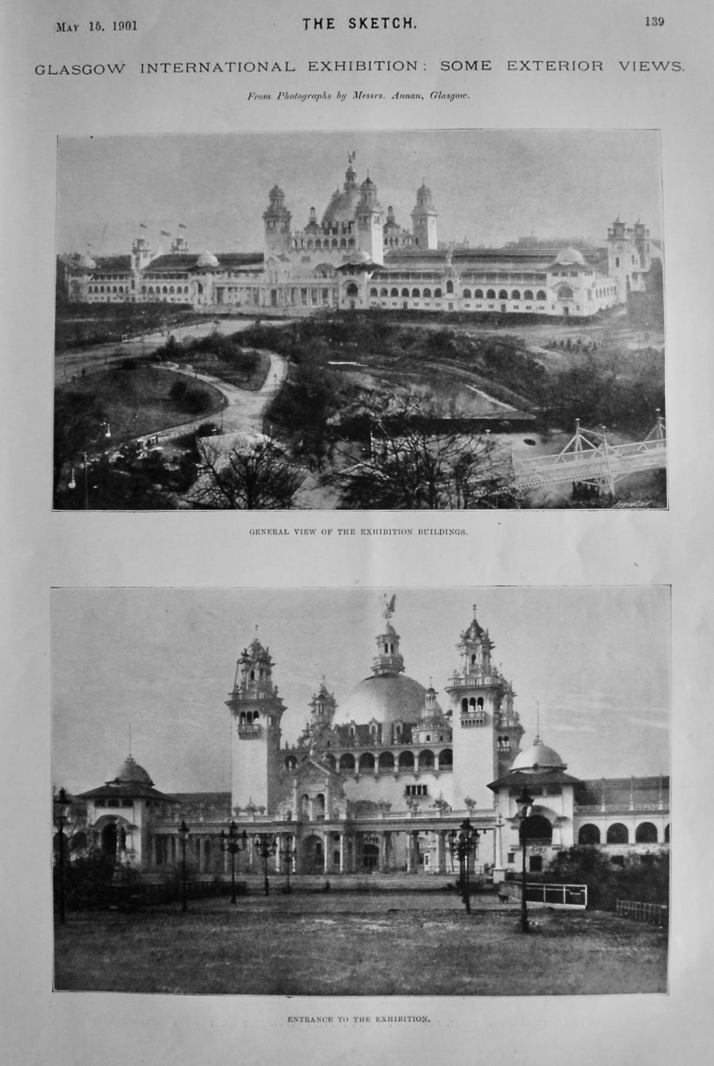 Glasgow International Exhibition :  Some Exterior Views.  1901.