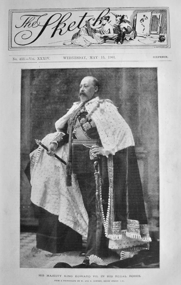 His Majesty King Edward VII. in His Regal Robes.  1901.
