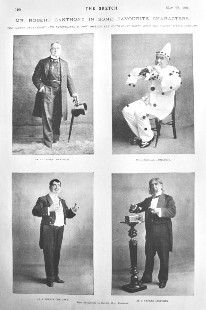 Mr. Robert Ganthony in some Favourite Characters.  1901.