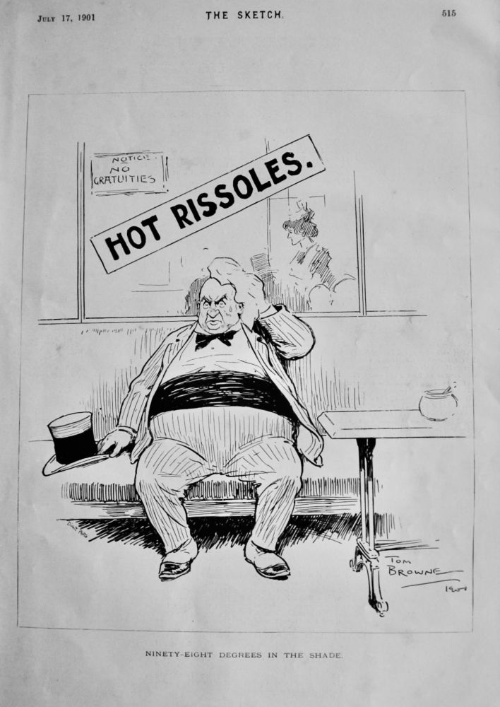 Ninety-Eight Degrees in the Shade.  (Hot Rissoles.)   1901.