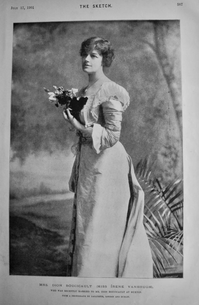 Mrs. Dion Boucicault  (Miss Irene Vanbrugh).  1901.