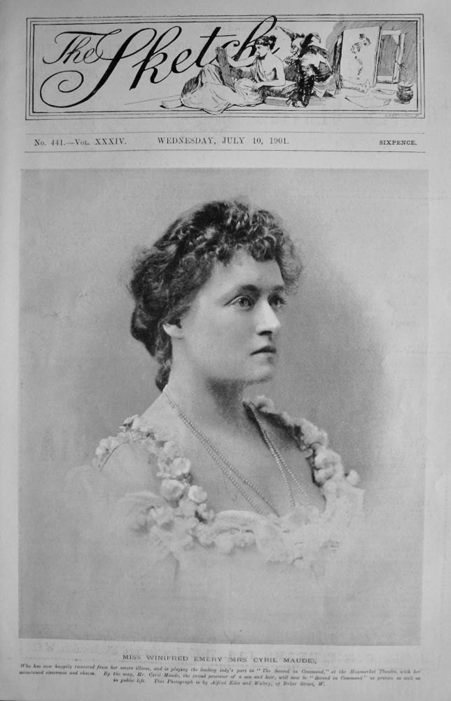 Miss Winifred Emery (Mrs. Cyril Maude).  1901.