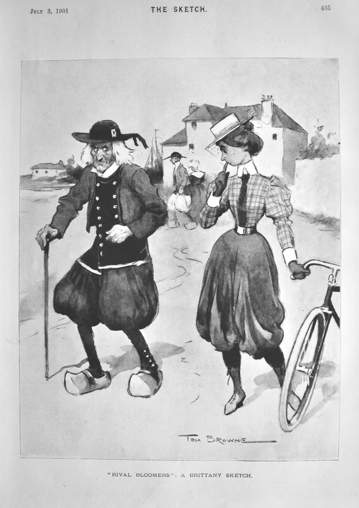 "Rival Bloomers" :  A Brittany Sketch.  1901.