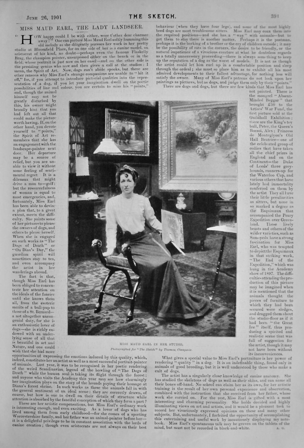 Miss Maud Earl,  The Lady Landseer.  1901.