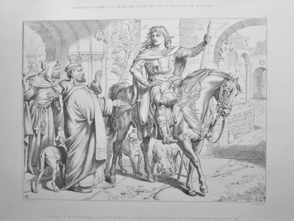 Hereward Informs his Uncle the Prior that he is about to be Outlawed.  1870