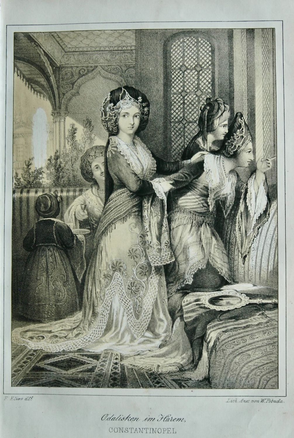 Odalisken in Harem, Constantinopel.  1840