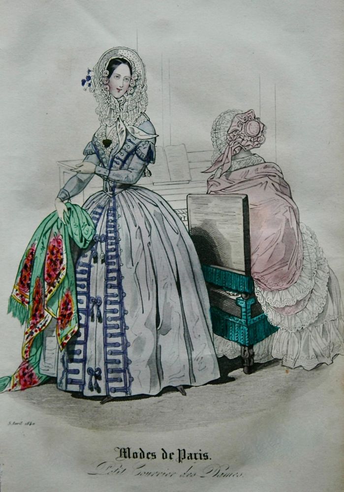 Modes de Paris.- Petit Courrier des Dames.  1840.