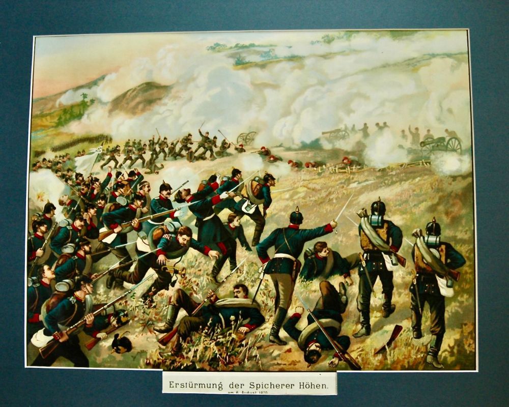 Ersturmung der Spicherer Hohen am 6th August 1870.  