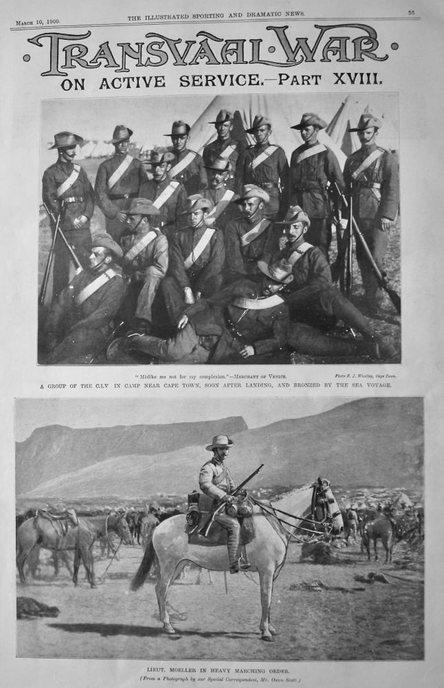 "Transvaal War"  on Active Service.- Part XVIII.  1900.