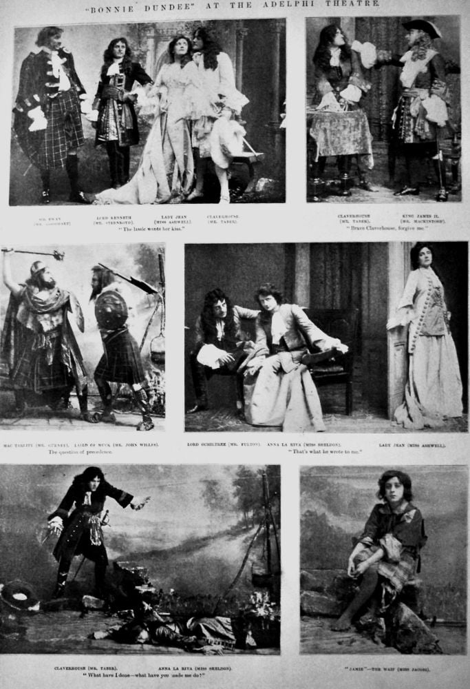 "Bonnie Dundee" at the Adelphi Theatre.  1900.