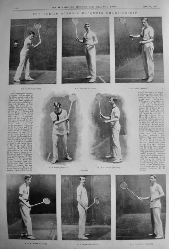 The Public Schools Racquets Championship. 1900.
